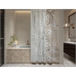 Morden&Cassic Combine Magnolia Printed Fabric Bronze Shower Curtain - 70