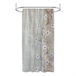 Morden&Cassic Combine Magnolia Printed Fabric Bronze Shower Curtain - 70