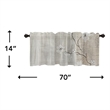 Morden&Cassic Combine Magnolia Printed Fabric Bronze Window Valance - 70