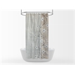 Morden&Cassic Combine Magnolia Printed Fabric Bronze Shower Curtain - 54