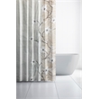 Morden&Cassic Combine Magnolia Printed Fabric Bronze Shower Curtain - 54