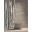 Morden&Cassic Combine Magnolia Printed Fabric Bronze Shower Curtain - 54
