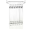 Urben Black Soft Fabric Shower Curtain Pieced Unique pattern - 72