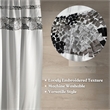 Urben Black Soft Fabric Shower Curtain Pieced Unique pattern - 72