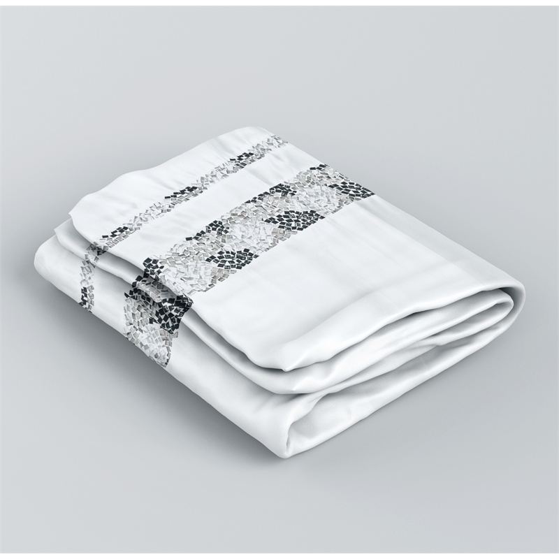 Urben Black Soft Fabric Shower Curtain Pieced Unique pattern - 72