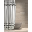 Urben Black Soft Fabric Shower Curtain Pieced Unique pattern - 54