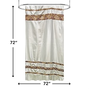 Urben Brown Soft Fabric Shower Curtain Pieced Unique pattern - 72&quot x 72&quot