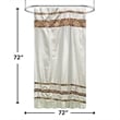 Urben Brown Soft Fabric Shower Curtain Pieced Unique pattern - 72