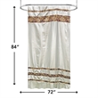 Urben Brown Soft Fabric Shower Curtain Pieced Unique pattern - 72