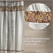 Urben Brown Soft Fabric Shower Curtain Pieced Unique pattern - 72