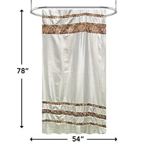 Urben Brown Soft Fabric Shower Curtain Pieced Unique pattern - 54&quot x 78&quot