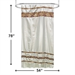 Urben Brown Soft Fabric Shower Curtain Pieced Unique pattern - 54
