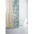 Morden&Cassic Combine Magnolia Printed Fabric Blue Shower Curtain - 72