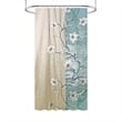 Morden&Cassic Combine Magnolia Printed Fabric Blue Shower Curtain - 72