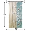 Morden&Cassic Combine Magnolia Printed Fabric Blue Shower Curtain - 72