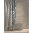 Morden&Cassic Combine Magnolia Printed Fabric Gray Shower Curtain - 72