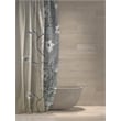 Morden&Cassic Combine Magnolia Printed Fabric Gray Shower Curtain - 72