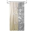 Morden&Cassic Combine Magnolia Printed Fabric Gray Shower Curtain - 72