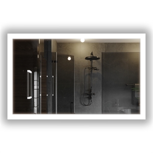 Gabriella 48&quot Modern Glass LED Vanity Mirror with Smart Lighting&Sleek Design