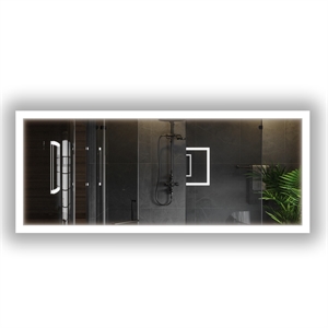Gabriella 72&quot Modern Glass LED Vanity Mirror with Smart Lighting&Sleek Design