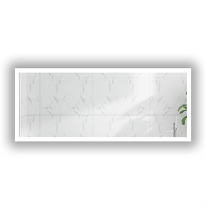 Sabrina 72&quot Modern Glass LED Bath Vanity Mirror with Smart Lighting&Sleek Design