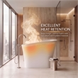 Modern Japanese White Solid Surface Stone Soaking Bathtub-Perfect for Relaxation