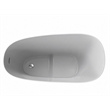 Modern Japanese White Solid Surface Stone Soaking Bathtub-Perfect for Relaxation