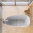 Modern Japanese White Solid Surface Stone Soaking Bathtub-Perfect for Relaxation