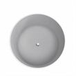 Premium Morden White Round Deep Solid Surface Stone Soaking Bathtub