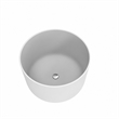 Premium Morden White Round Deep Solid Surface Stone Soaking Bathtub