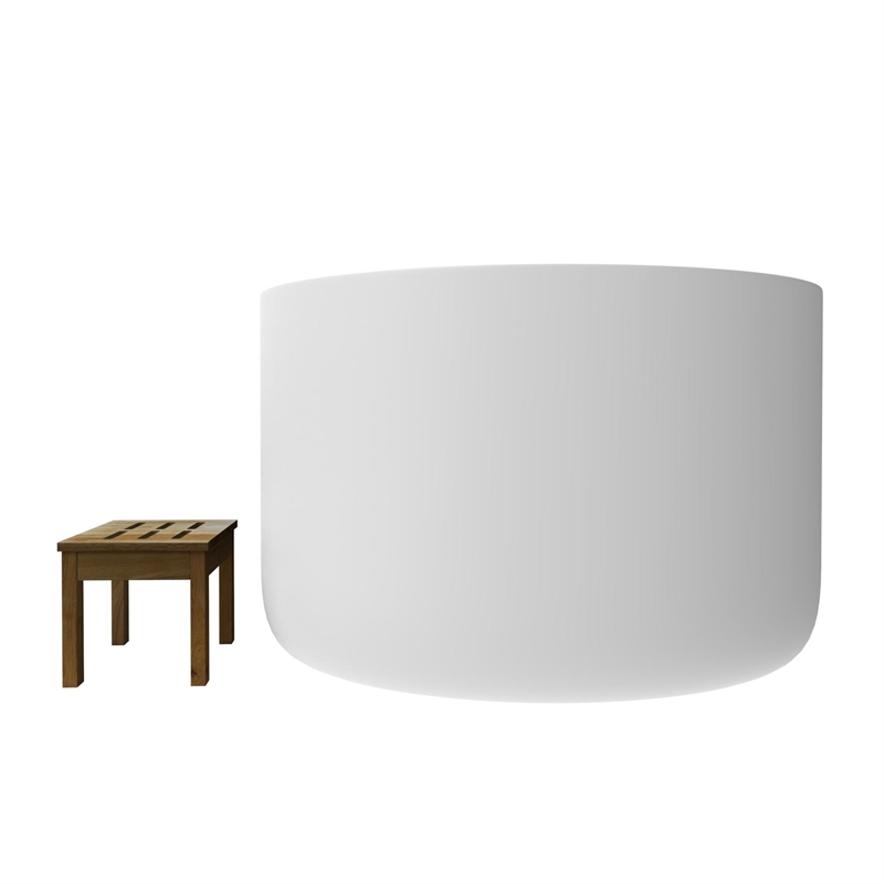 Premium Morden White Round Deep Solid Surface Stone Soaking Bathtub