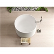 Premium Morden White Round Deep Solid Surface Stone Soaking Bathtub