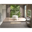 Premium Morden White Round Deep Solid Surface Stone Soaking Bathtub