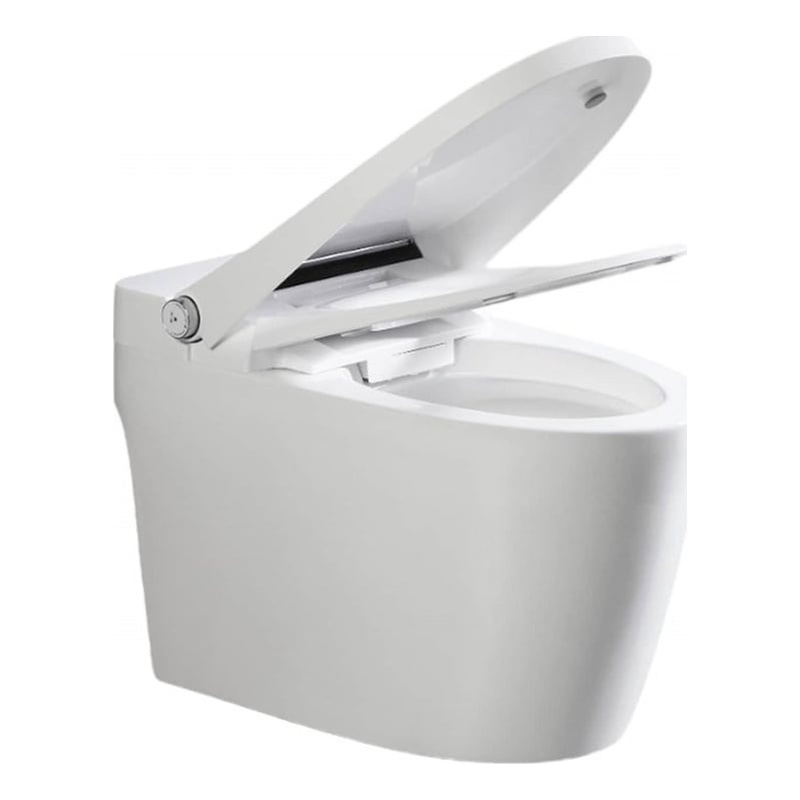 Pacific White Smart Toilet - 1.28GPF Efficient Elongated Design
