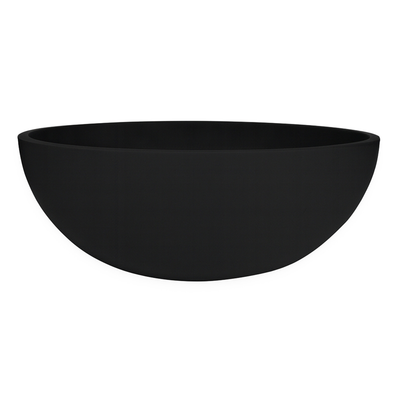 Veyra Matte Black Solid Surface Round Vessel Sink