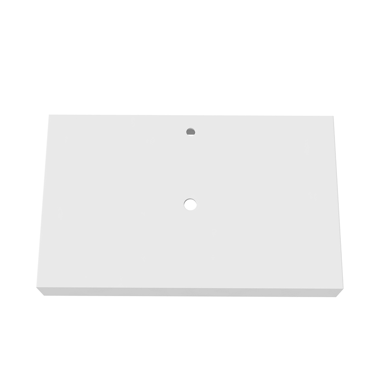 48 Inch Wide White Bathroom Solid Surface Stone Countertop For Sink