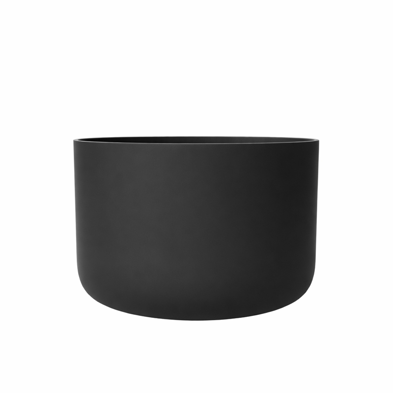 Modern Round Deep Black Tub With Stool