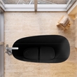Modern Japanese Black Solid Surface Stone Soaking Bathtub-Perfect for Relaxation