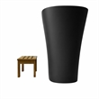 Modern Japanese Black Solid Surface Stone Soaking Bathtub-Perfect for Relaxation