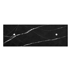 60&quot Morden Solid Surface Minimalist Thin Vanity Countertop - Marble Black
