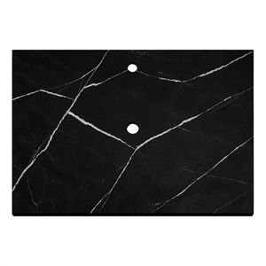 Modern 36&quot Solid Surface Minimalist Thin Vanity Countertop - Marble Black