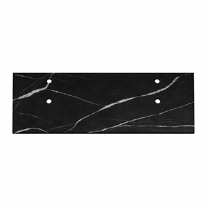Modern 60&quot Solid Surface Minimalist Thin Vanity Countertop - Marble Black