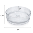 Glacier Round Glass Vessel Bathroom Sink 14