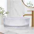 Glacier Round Glass Vessel Bathroom Sink 14