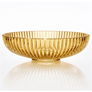 Lucine 21 in  Modern Clear Transparent With Gold Champagne Tempered Glass Oval Vessel Sink