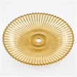 Lucine 21 in  Modern Clear Transparent With Gold Champagne Tempered Glass Oval Vessel Sink