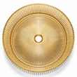 Cowrie Timeless Gold Champagne Tempered Glass Round Vessel Sink 16 in