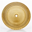 Scotch 16 in Circular Bathroom Vessel Sink in Champagne Tempered Glass