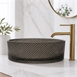 Glacier Circular Glass Vessel Bathroom Sink Bowl 14 Round
