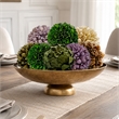 Purple and Green Natural Preserved Topiary Balls Decorative Bowl Filler Set of 9